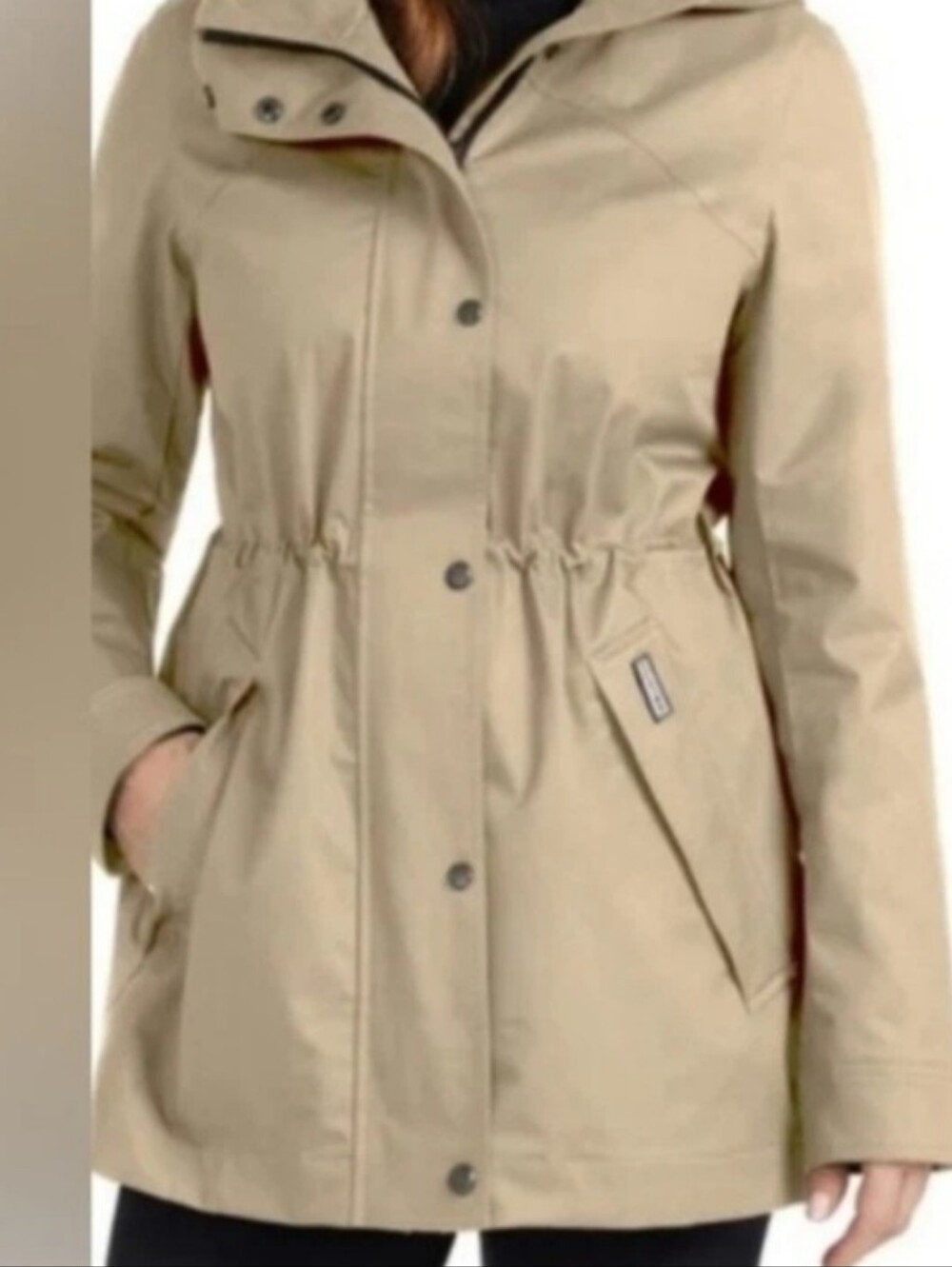 NWOT Hunter Beige Hooded Trench Coat